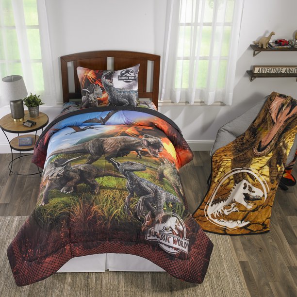 Jurassic World Kids Blanket, Plush Microfiber, Twin/Full Size