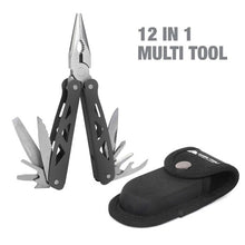 Load image into Gallery viewer, Ozark Trail 12-in-1 Multi-Tool with Carrying Sheath, Black, Model 8702
