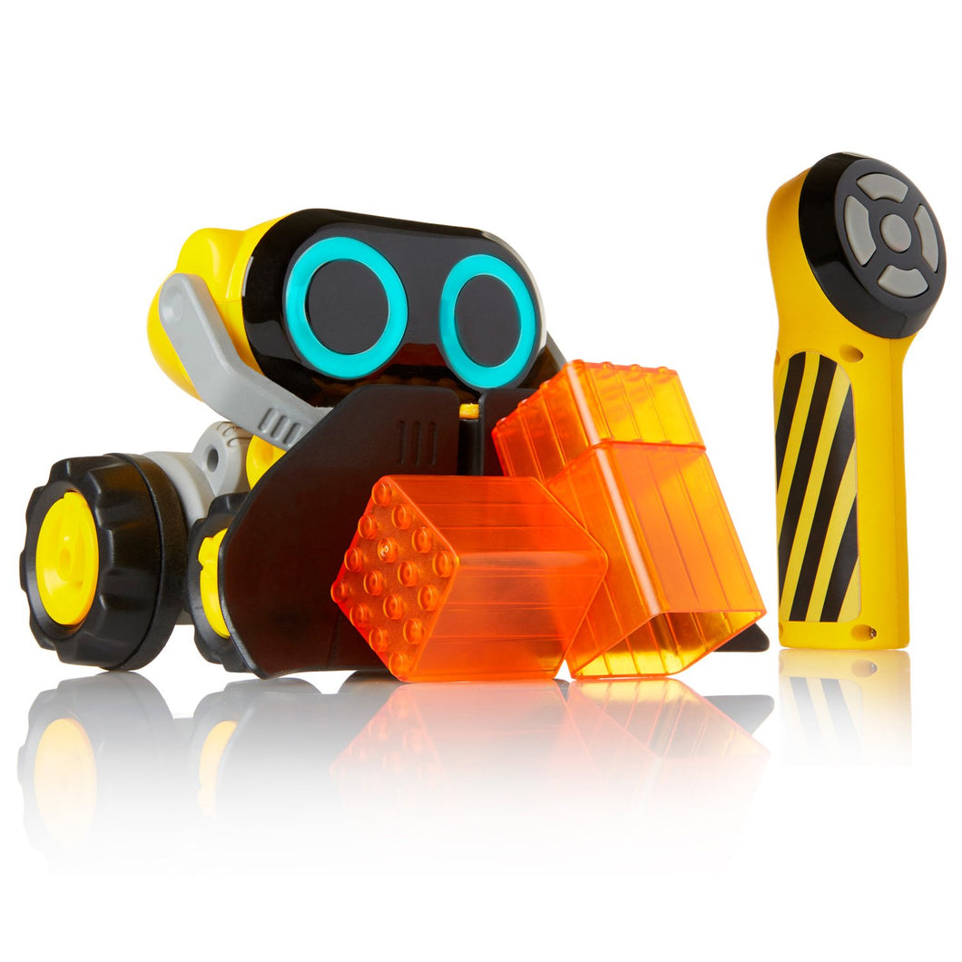 WowWee BotSquad Joe Plow (JP) - Interactive Robot Construction Vehicle Toy with Plow Attachment, Building Blocks, and Remote Control