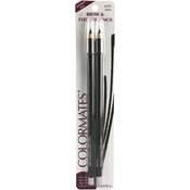 Small thumbnail of two black brow and eyeliner pencils on a card