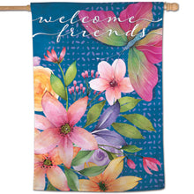 Load image into Gallery viewer, Hummingbird Haven Floral Grdnflag Large
