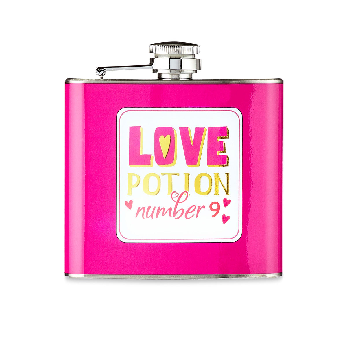 Way To Celebrate Valentine's Day Flask Shot Glass Set