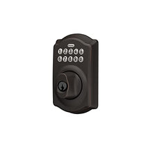 Load image into Gallery viewer, Schlage BE365 V CAM 716 Camelot Keypad Deadbolt Electronic Keyless Entry Lock, Aged Bronze
