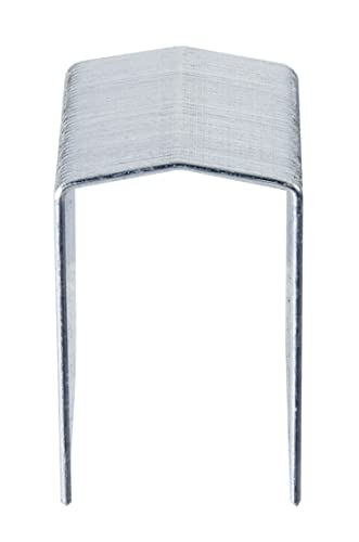 End view of a staple strip showing the chisel-point legs