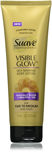 Lot of 3 Suave Professionals Visible Glow Self-Tanning Body Lotion, Fair to Medium 7.5 oz