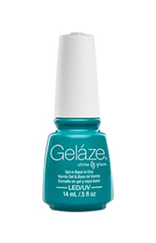 Gelaze Gel-N-Base Polish, Turned Up Turquoise, 0.5 Fluid Ounce