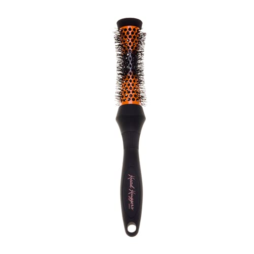 Denman X Small Thermo Ceramic Hourglass Hot Curl Brush DHH4H – Hair Curling Brush for Blow-Drying, Straightening, Defined Curls, Volume & Root-Lift - Orange - Realmdrop Shop
