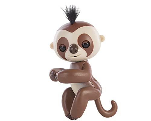 Fingerlings Baby Sloth - Kingsley (Brown) - Interactive Baby Pet - by WowWee