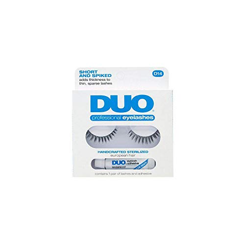 Duo Professional Eyelashes with Adhesive D14 Short and Spiked