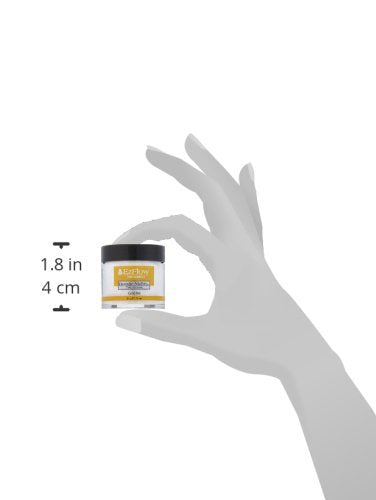 EzFlow glitter powder jar held in an outlined hand, 1.8 inches tall