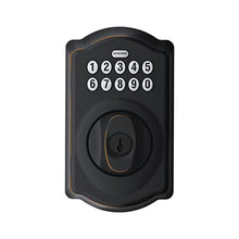 Load image into Gallery viewer, Schlage BE365 V CAM 716 Camelot Keypad Deadbolt Electronic Keyless Entry Lock, Aged Bronze
