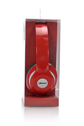 Side of the clear 2Boom package showing a red earcup