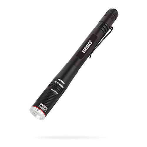 NEBO Rechargeable Pen Light Flashlight 360-Lumens Inspector Rechargeable Flashlights Features Flex Power, Meaning it can be Operated by The Included Rechargeable Battery or by 2X AAA Batteries