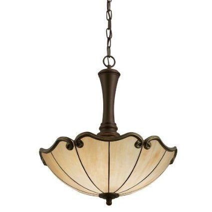 Portfolio 18-in W Aged Bronze Pendant Light with Frosted Shade Item# 394151 Model#34625 UPC#737995346256