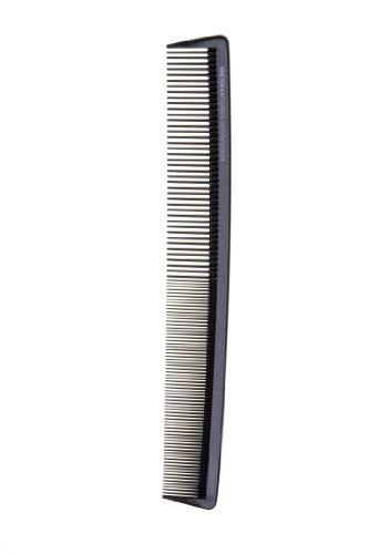 Black carbon cutting comb with fine and wide teeth