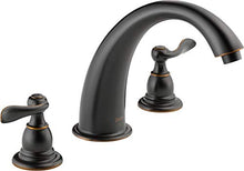 Load image into Gallery viewer, Delta Faucet Windemere 2-Handle Widespread Roman Tub Faucet Trim Kit, Deck-Mount, Oil Rubbed Bronze BT2796-OB (Valve Not Included)
