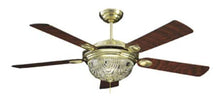 Load image into Gallery viewer, Airwin Satin Brass-SB with Reversible Light Oak/Rosewood Blades
