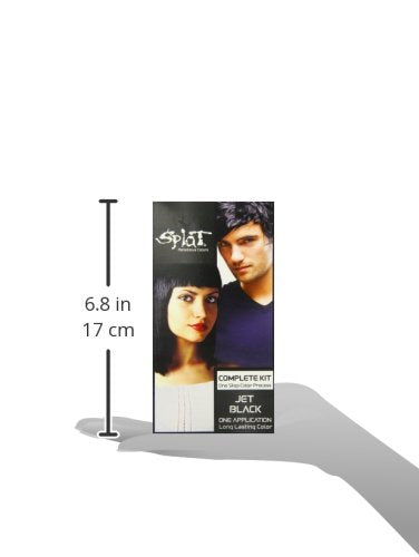 Outlined hand holding the hair dye box, 6.8 inches tall