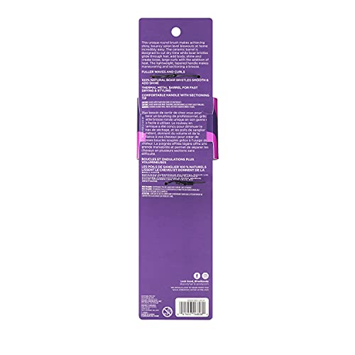 Back of the Goody round brush card with product details in English and French