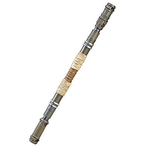 Rey's staff fully extended with wrapped grip in the middle