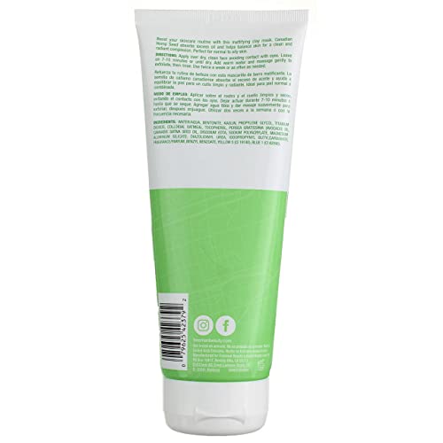 Back label of the hemp seed clay mask tube