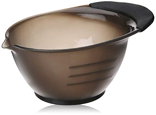 Smoky charcoal tint bowl with a pour spout and black rubber grip