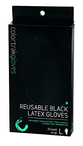 Color Trak Black Disposable Gloves Small, 20 pack