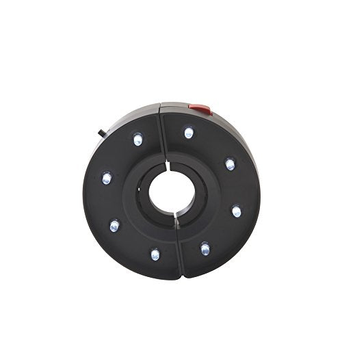 Black umbrella light ring front view with eight white LEDs