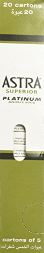 Astra Platinum Double Edge Safety Razor Blades ,100 Count