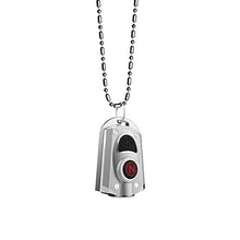 Load image into Gallery viewer, NEBO 400-Lumen Key Chain Flashlight: Features 6 Unique Light Modes, Including 400 Lumen Turbo Mode and 3 LED Color Options; Easily Secured via Necklace, Lanyard or Keyring – MYCRO 6714 (Silver)
