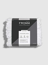 Load image into Gallery viewer, Fromm Softees Microfiber Towels – 10 Pack – Fast Drying Towel for Hair, Hands, Face – Use at Home, Salon, Spa, Barber, as Car Cleaning Rag – 16” x 29”, Extra Durable &amp; Absorbent, White, 45048
