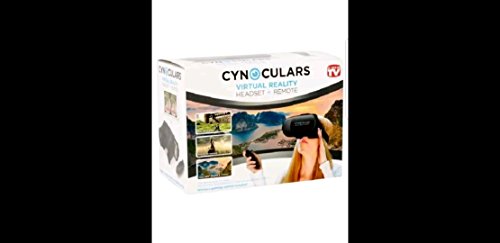 Cynoculars virtual reality headset and remote box with scenic VR images