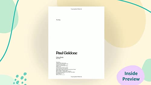 Inside preview of the book's title page reading Paul Galdone, Clarion Books