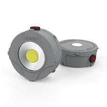 Load image into Gallery viewer, NEBO 5-Liter Collapsible Flashlight Bucket: 200 Lumen Removable Magnetic Puck Light Works Great as a Flood Light and Spot Light; Use it for Camping, Fishing, Emergencies, Halloween 6667 Brite Bucket
