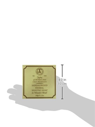 Taylor of Old Bond Street Sandalwood Shaving Soap in a Wooden Bowl, 3.5 oz.