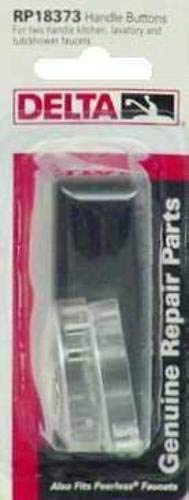 Delta RP18373 handle buttons in a red and white blister pack