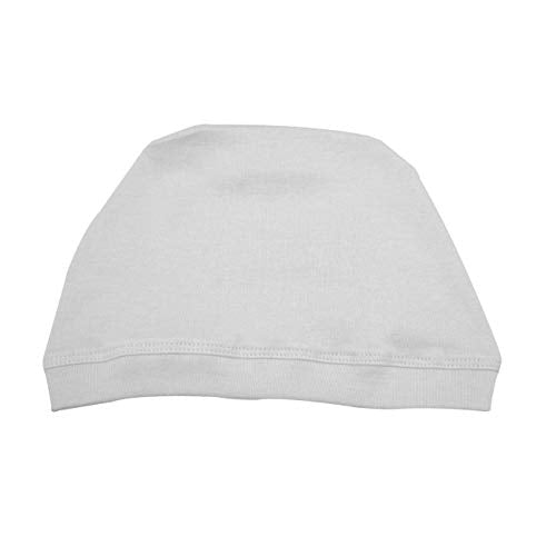 Plain back of the white stretch turban with a hemmed band