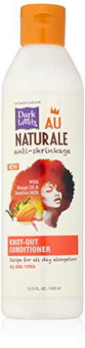 Curly Hair Products by SoftSheen-Carson, Dark and Lovely Au Naturale Anti-Shrinkage Knot-Out Conditioner, with Mango Oil and Bamboo Milk,