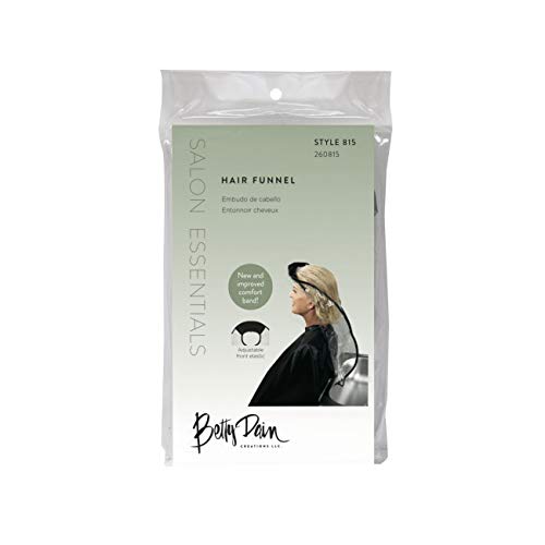 Hair washing funnel in its retail bag with a woman using it