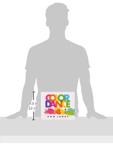 Color Dance book shown against a person silhouette for size, 9 inches tall