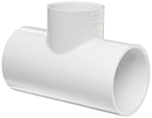 Spears 401 Series PVC Pipe Fitting, Tee, Schedule 40, White, 1
