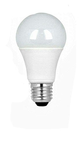 White A19 LED bulb with frosted globe and medium screw base