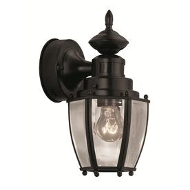 2-Pack 11-3/4-in H Black Motion Activated Outdoor Wall Lights