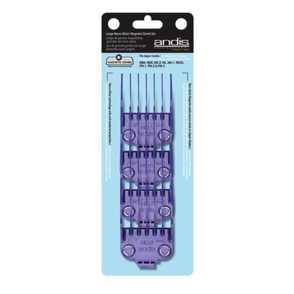 ANDIS Nano Silver Magnetic Attachment 4-Combs, Large Model #AN-01415, UPC: 40102014154