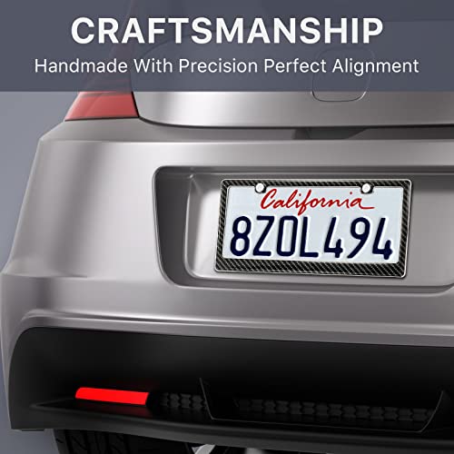 Auto Drive Graphite Carbon Fiber Gel License Plate Frame