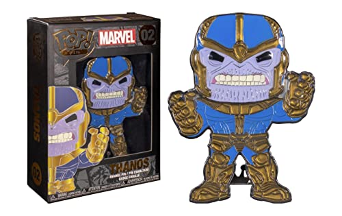 Titan enamel pin beside its number 02 window box