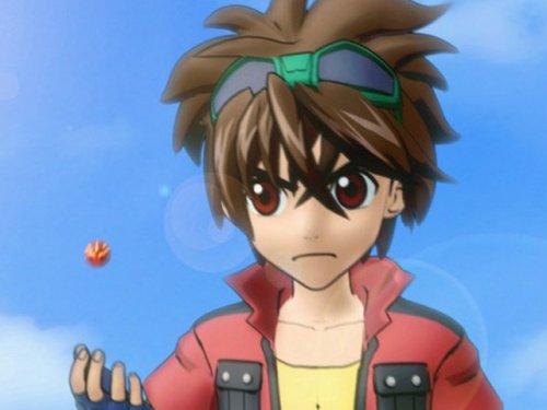 Brown-haired brawler with green goggles tossing a red ball