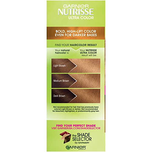 Garnier Nutrisse Ultra Color Nourishing Permanent Hair Color Cream, B3 Golden Brown (1 Kit) Brown Hair Dye (Packaging May Vary), Pack of 1 - Realmdrop Shop