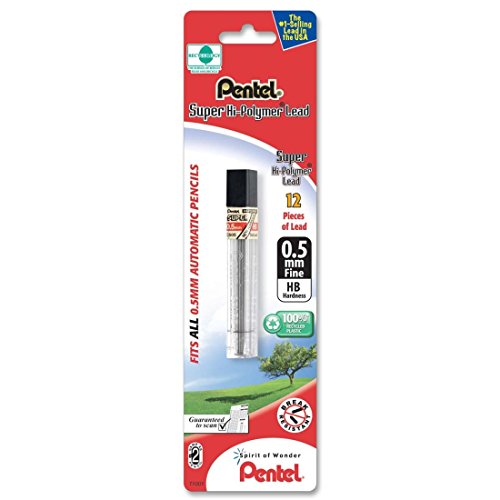 Blister card with a tube of 12 pieces of 0.5 mm HB pencil lead