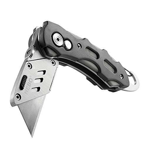 NEBO Folding Lock-Blade Utility Knife | Utility Knife Compatible With All Standard Utility Blades